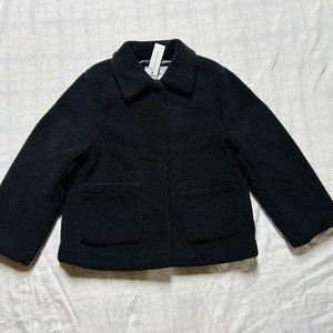 Rebecca Minkof black boa jacket sz.L